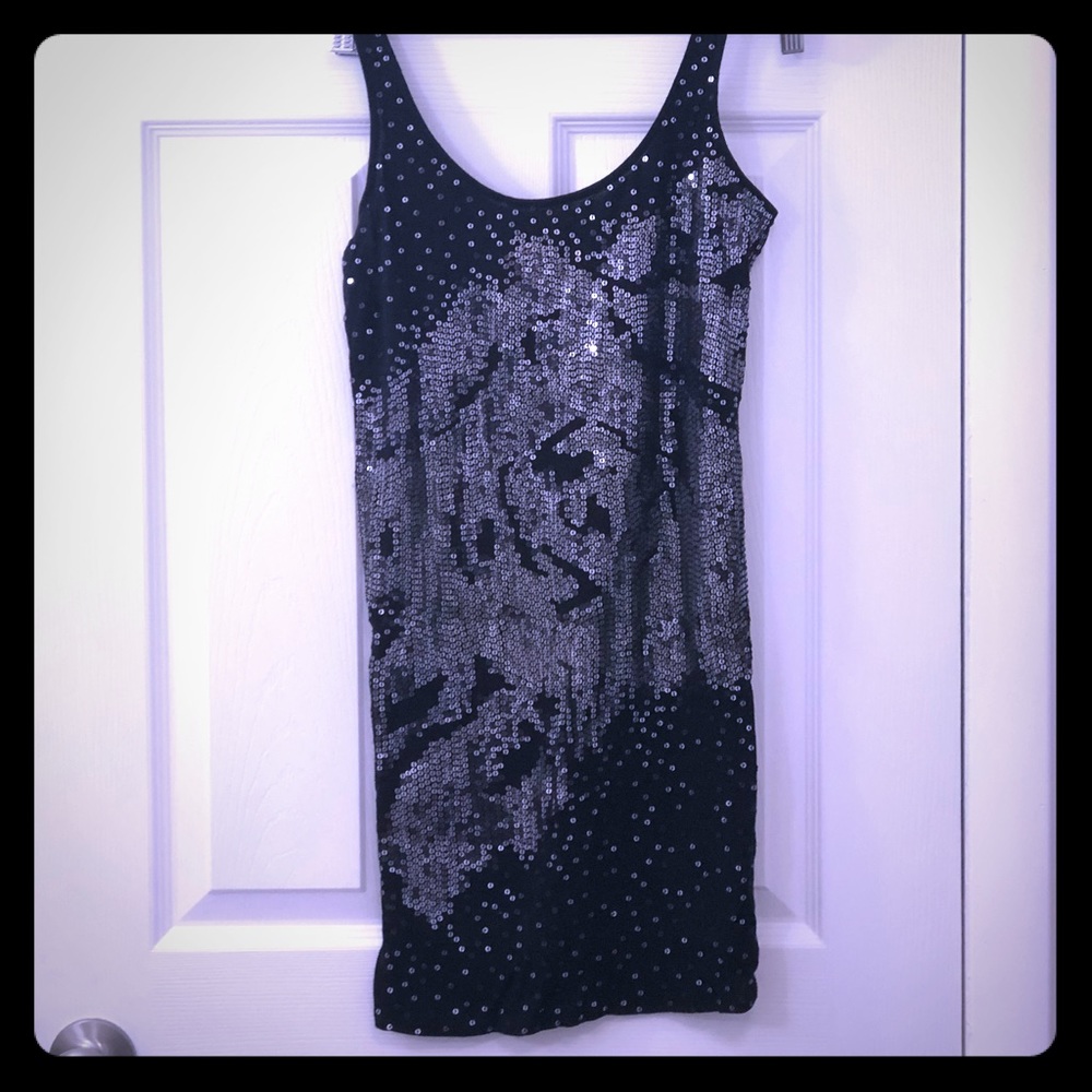 Express Black Sequin Mini-dress/Tunic